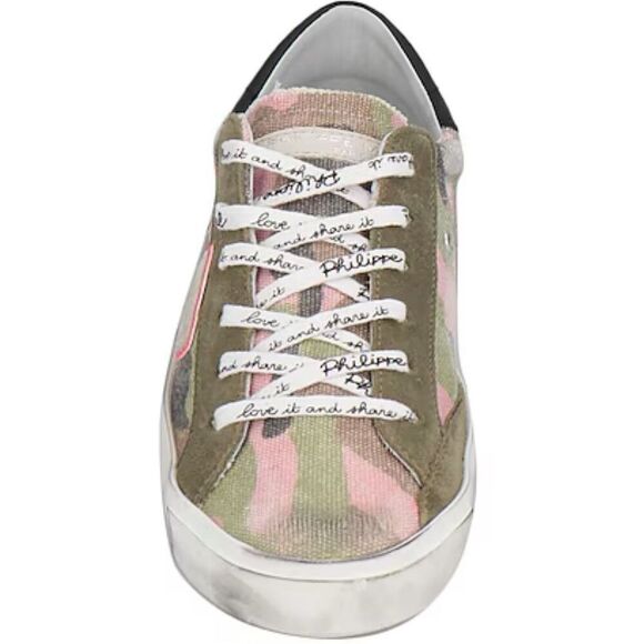 PHILIPPE MODEL Paris X Sneaker in camouflage green and pink NWB Size 36/6 - Picture 4 of 14